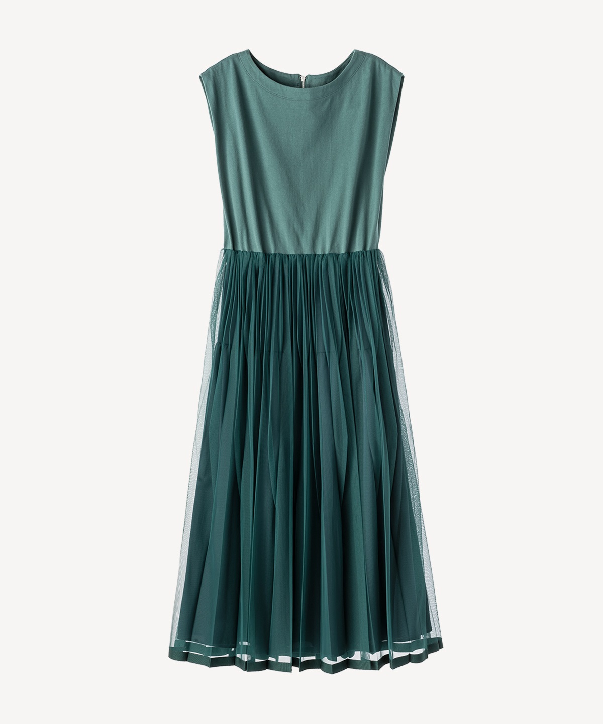 ドッキングプリーツワンピース(green-36)