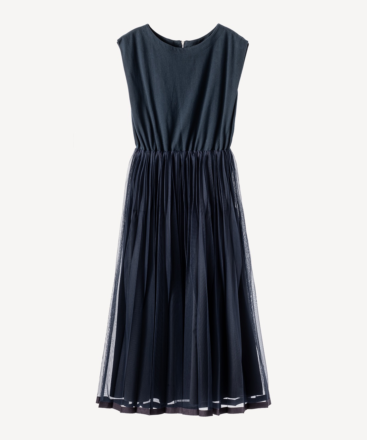 ドッキングプリーツワンピース(navy-36)