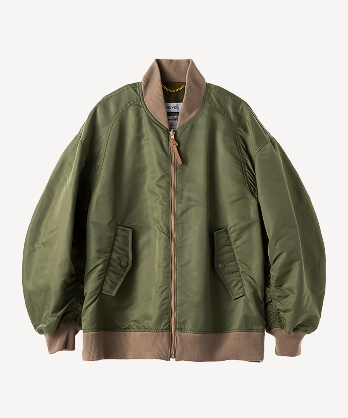 ツイルミリタリーリバーシブルブルゾン(khaki-36)