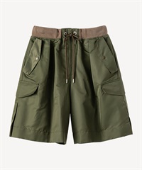 ツイルミリタリーショートパンツ(khaki-36)