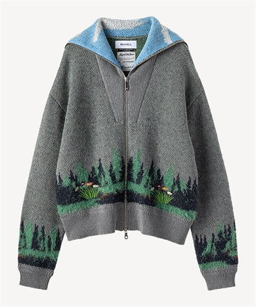 ジャックラッセルジップカーディガン(gray-36)