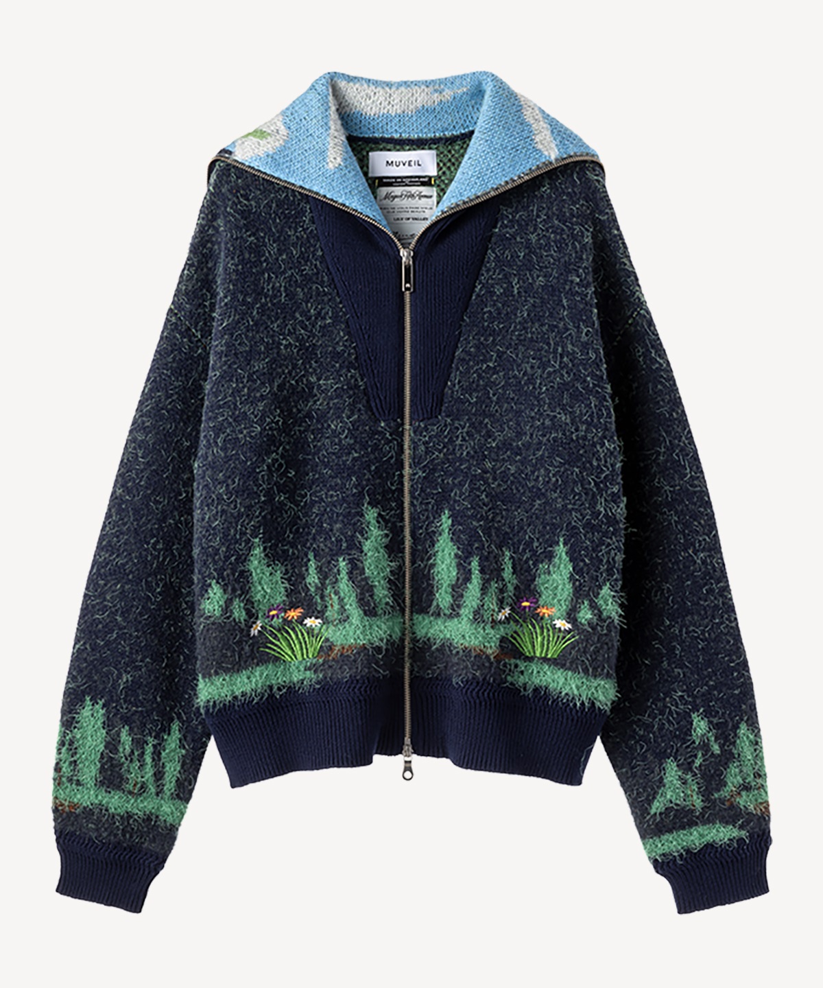 ジャックラッセルジップカーディガン(navy-36)