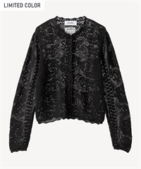 メッシュローズカーディガン(black-36)