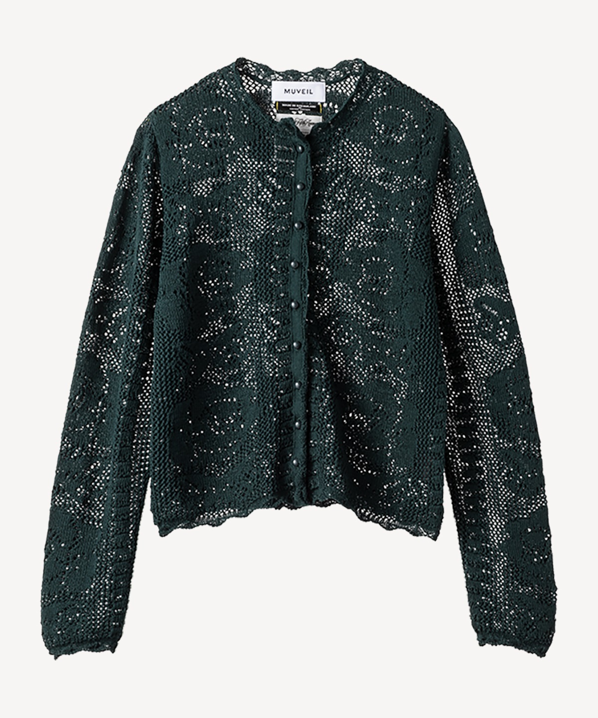 メッシュローズカーディガン(dark green-36)