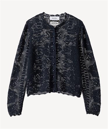 メッシュローズカーディガン(navy-36)