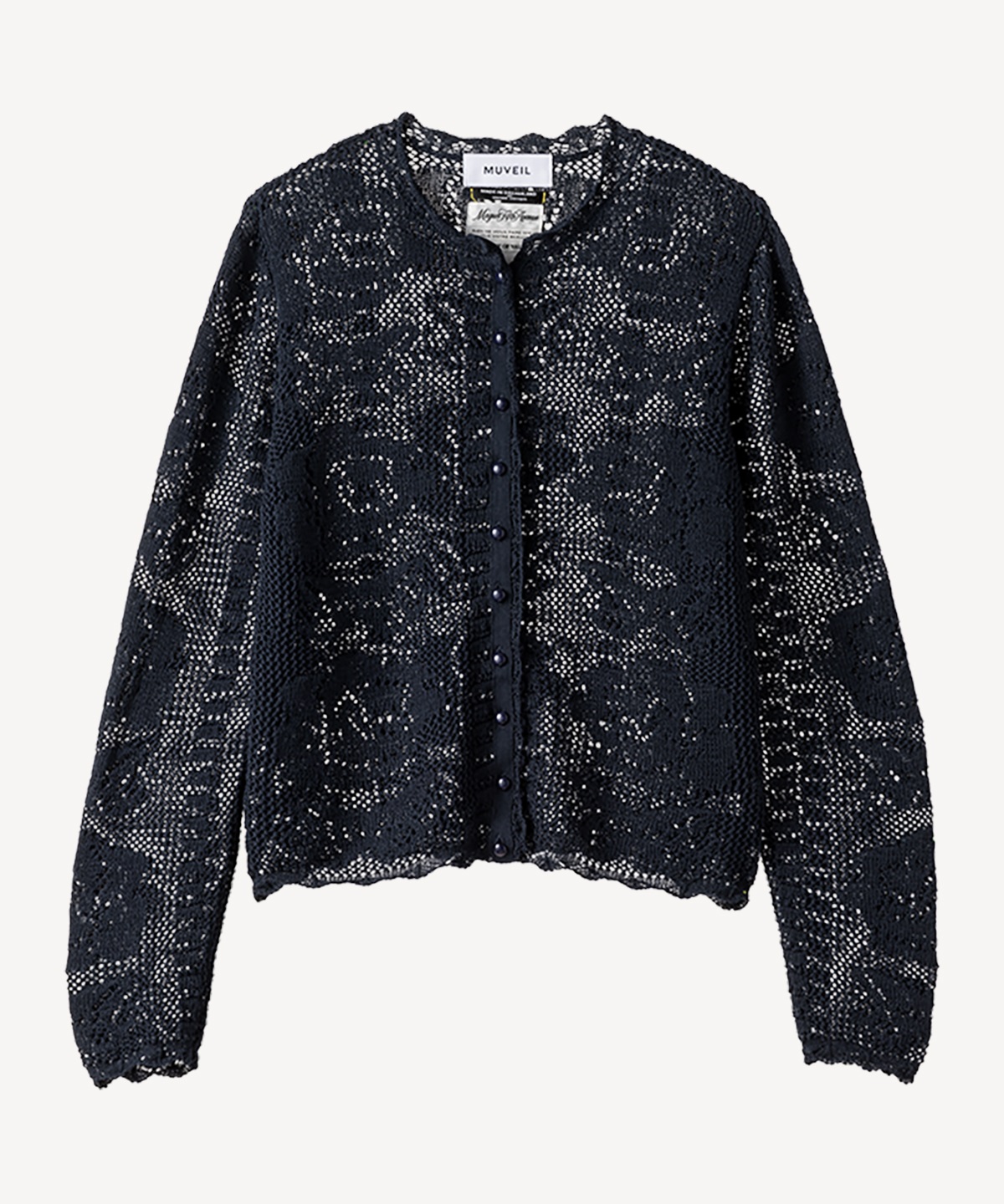 メッシュローズカーディガン(navy-36)