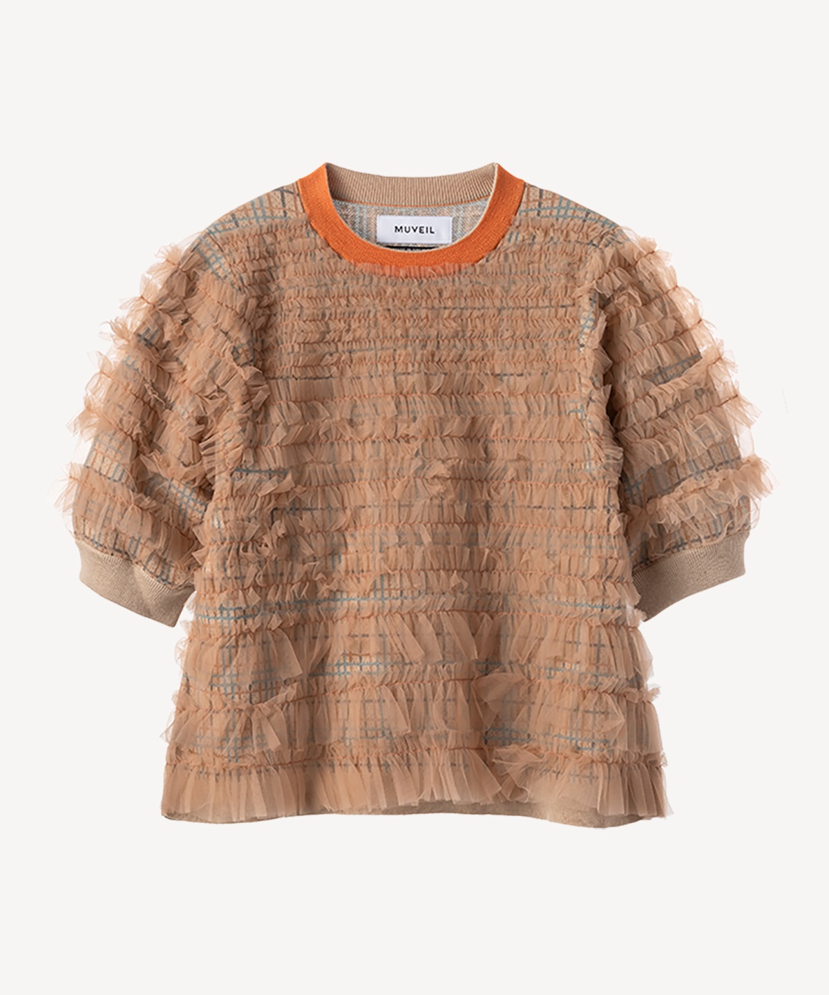 チュールフリルプルオーバー(beige-36)