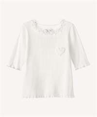 ハートパッチTシャツ(white-36)