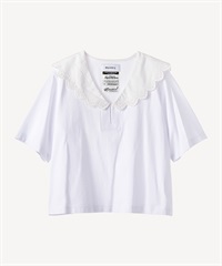 レース衿Tシャツ(white-36)