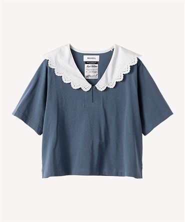 レース衿Tシャツ