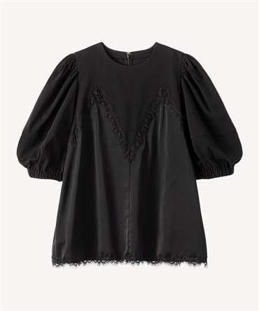 ランジェリーレイヤードTシャツ(black-36)