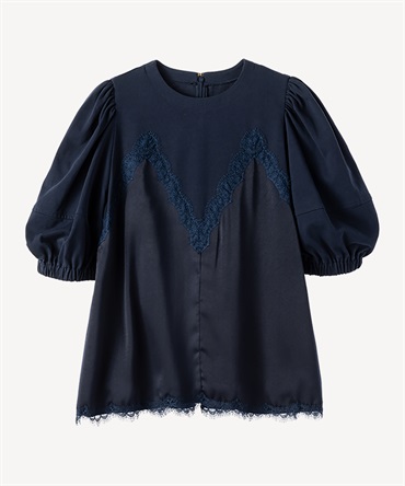 ランジェリーレイヤードTシャツ(navy-36)