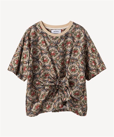 ゴブランプリントTシャツ(beige-36)