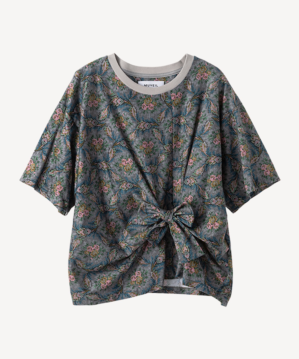 ゴブランプリントTシャツ(light gray-36)