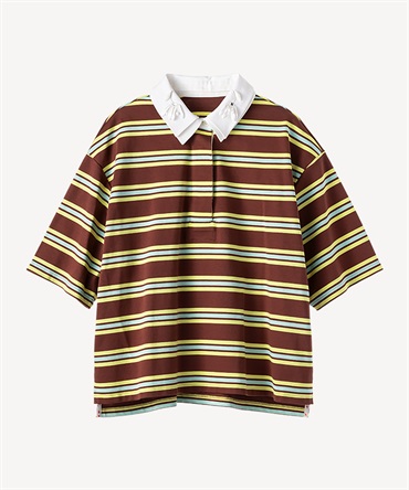 ビジューポロTシャツ(brown-36)