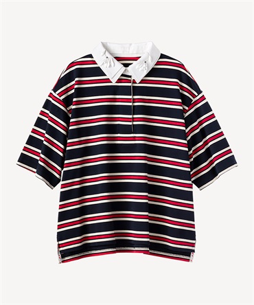 ビジューポロTシャツ(navy-36)