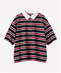 ビジューポロTシャツ(navy-36)