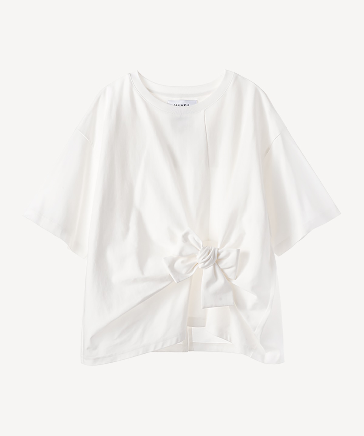 リボンディテールTシャツ(white-36)