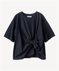 リボンディテールTシャツ(navy-36)