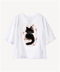 メインクーンキャットTシャツ(white-36)