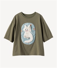 メインクーンキャットTシャツ(khaki-36)