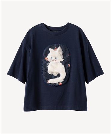 メインクーンキャットTシャツ(navy-36)