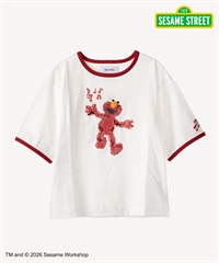 セサミストリートコラボ エルモ Tシャツ(white-36)