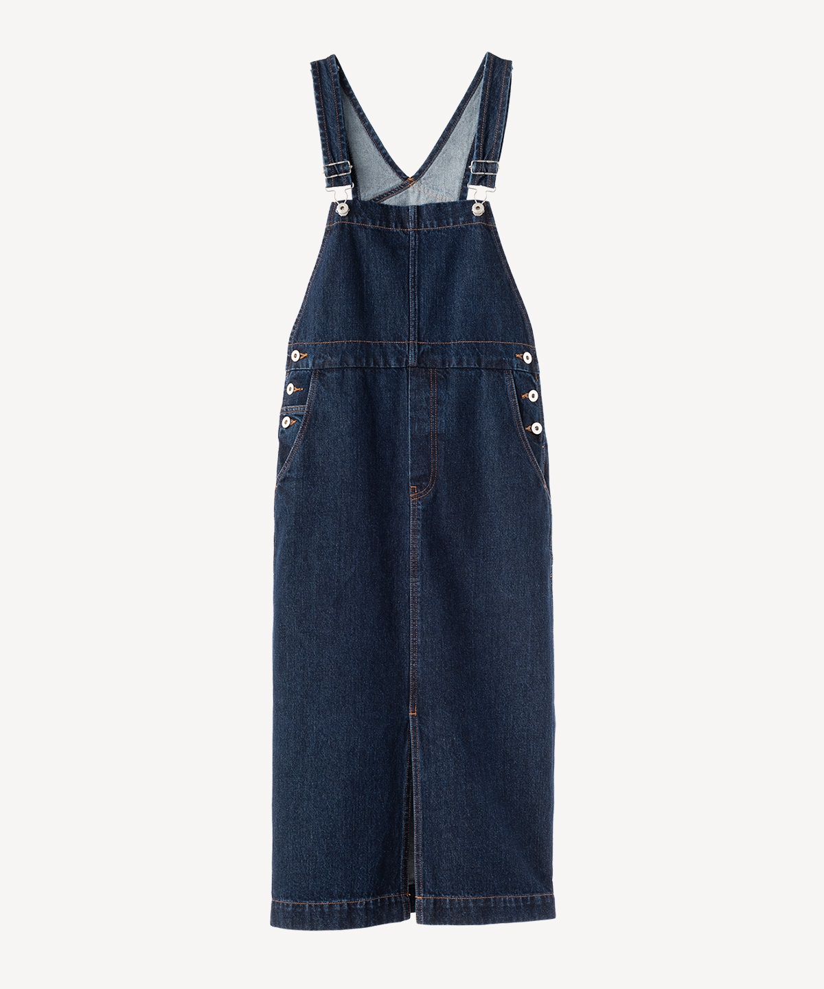 デニムサロペットワンピース(indigo-36)