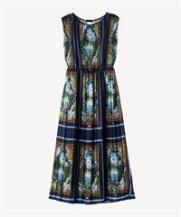 ダック柄スカーフワンピース(navy-36)