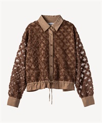 ローズチュールブラウス(brown-36)