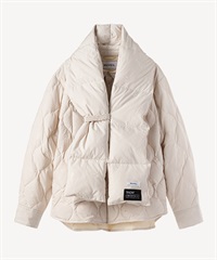 TAIONコラボマフラー付きダウンジャケット(off white-36)