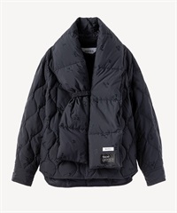 TAIONコラボマフラー付きダウンジャケット(navy-36)