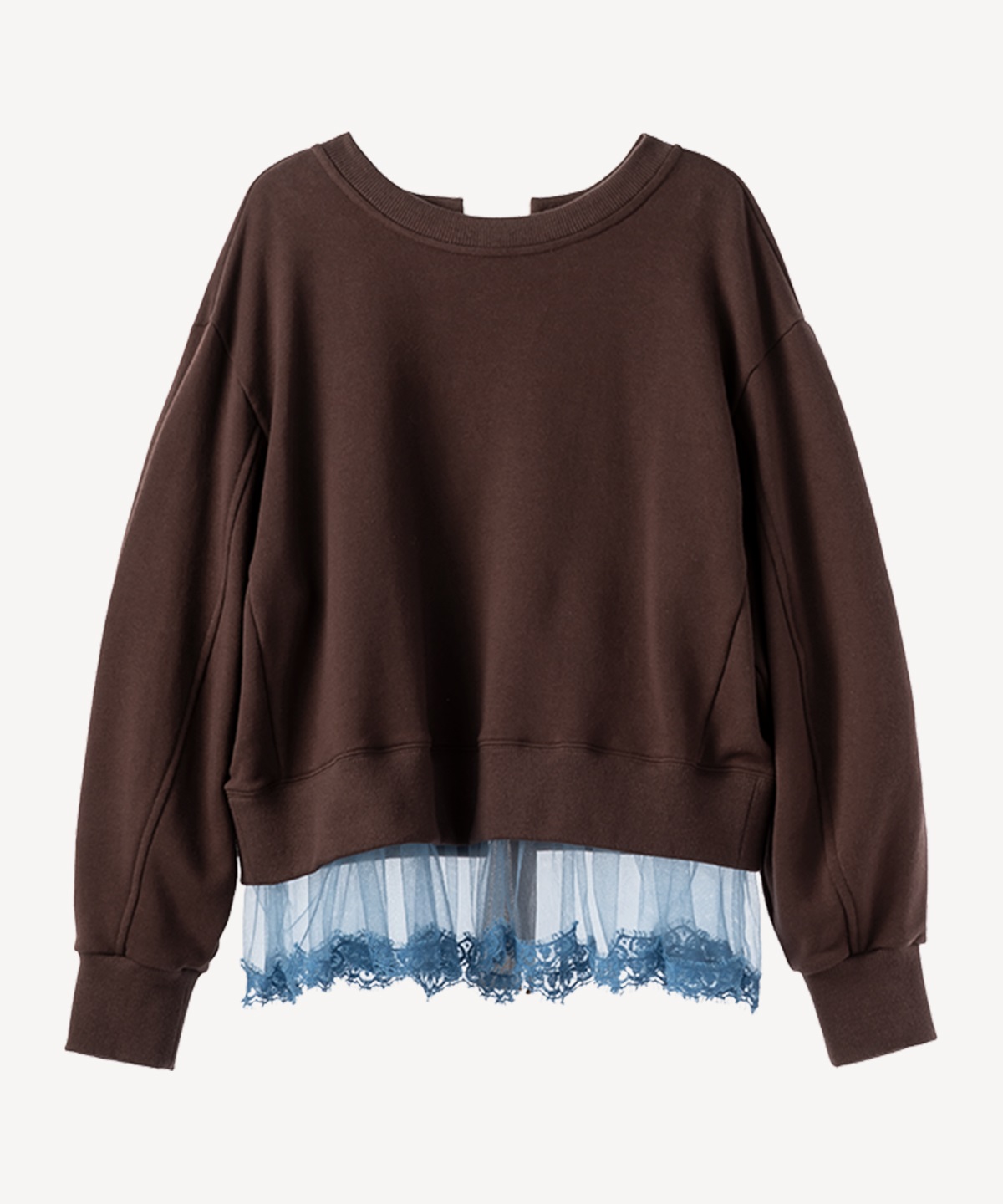 ランジェリー裏毛プルオーバー(brown-36)