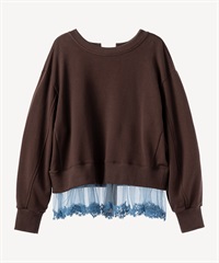 ランジェリー裏毛プルオーバー(brown-36)