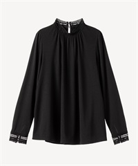 レースネックカットソー(black-36)