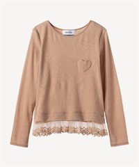 ハートパッチプルオーバー(beige-36)