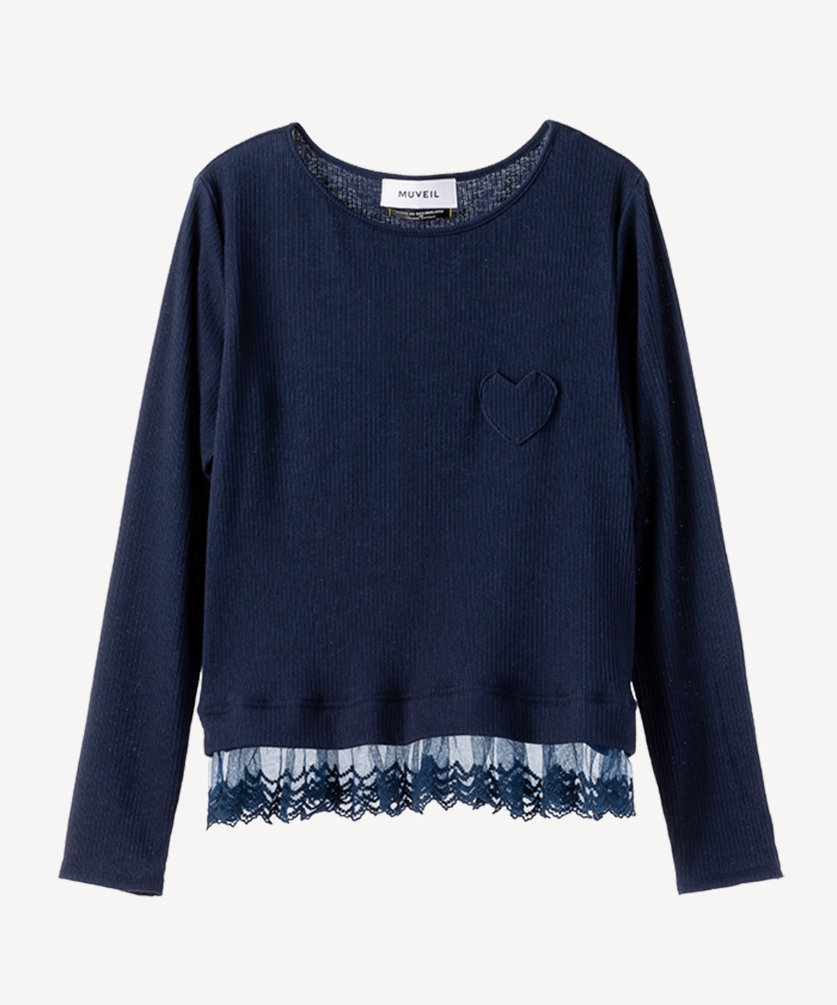 ハートパッチプルオーバー(navy-36)