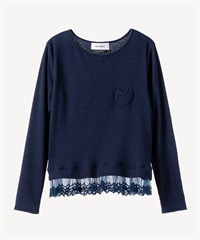 ハートパッチプルオーバー(navy-36)