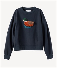 ダックモチーフ裏毛プルオーバー(navy-36)
