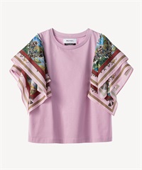 ダック柄スカーフプリントTシャツ(pink-36)