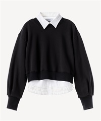 シャツコンビ裏毛プルオーバー(black-36)