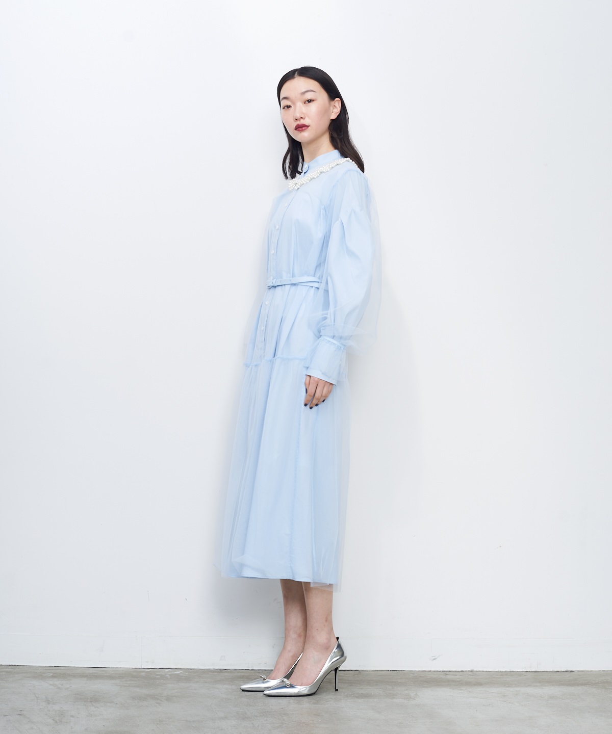 チュールシャツワンピース | MUVEIL Online Shop