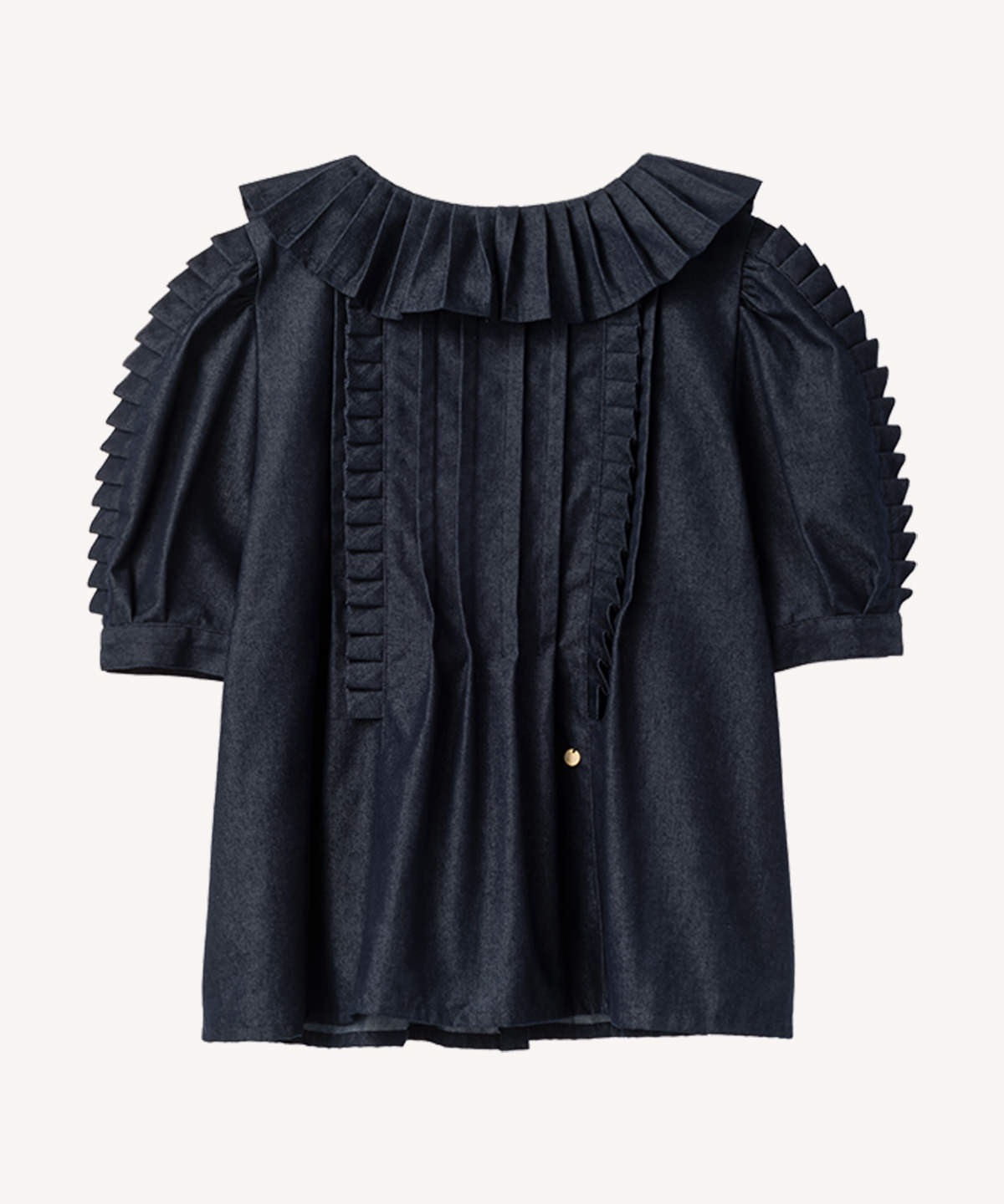 デニムタックフリルブラウス | MUVEIL Online Shop