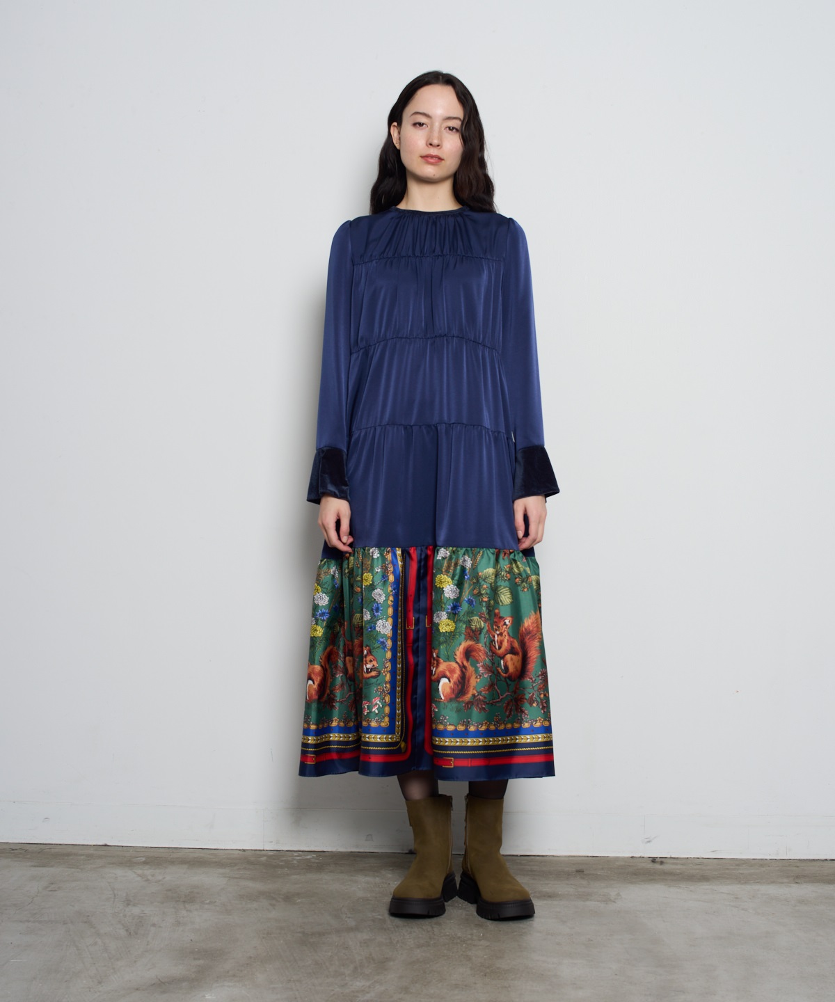 MUVEIL スカーフ柄ワンピース スカーフ柄ワンピース | MUVEIL Online Shop